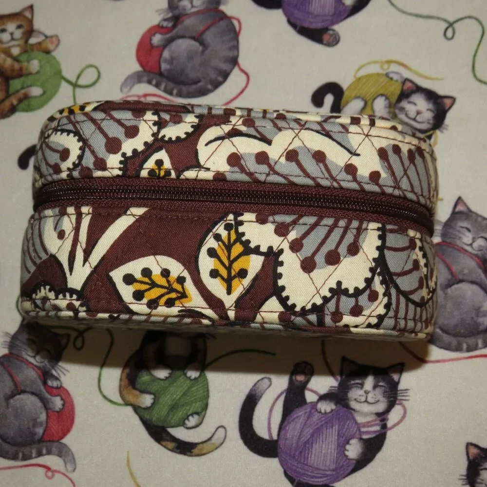 Vera Bradley Floral Quilted Travel Jewelry Case